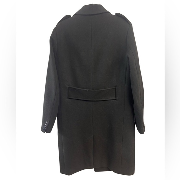 H&M Double Breasted Twill Trench Coat, black, US Size 40 - Picture 2 of 5